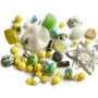 Lot margele pietre, sticla si accesorii metalice
