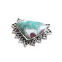 Pandantiv ruby fuchsite  in rama argintata