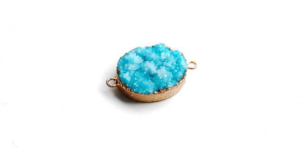 Agata  druzy  - cu  margini electroplacate aur