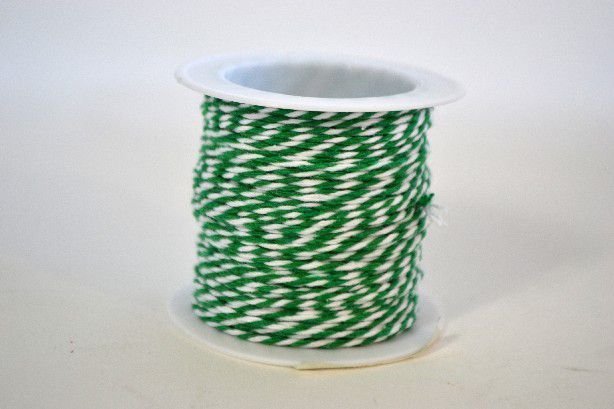 Snur verde-alb- 10 m/rola