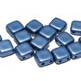 CzechMates Tile, 6x6 mm, Alabaster Metallic Sea Blue-29434