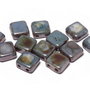 CzechMates Tile, 6x6 mm, Alabaster Blue Luster-65431