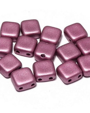 CzechMates Tile, 6x6 mm, Alabaster Metallic Lilac-29428