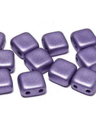 CzechMates Tile, 6x6 mm, Alabaster Metallic Violet-29425