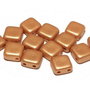 CzechMates Tile, 6x6 mm, Alabaster Metallic Gold-29421