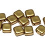 CzechMates Tile, 6x6 mm, Alabaster Metallic Olivine-29418
