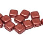 CzechMates Tile, 6x6 mm, Alabaster Metallic Red-29408