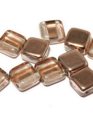 CzechMates Tile, 6x6 mm, Crystal Capri Gold-27101