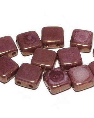 CzechMates Tile, 6x6 mm, Alabaster Vega Luster-14496