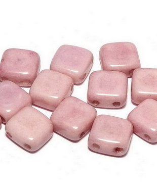 CzechMates Tile, 6x6 mm, Alabaster Lila Luster-14494