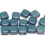 CzechMates Tile, 6x6 mm, Alabaster Baby Blue Luster-14464