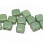 CzechMates Tile, 6x6 mm, Alabaster Teal Luster-14459