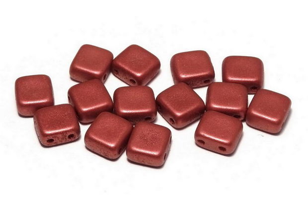 CzechMates Tile, 6x6 mm, Lava Red-01890