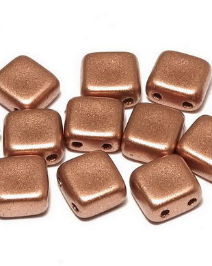 CzechMates Tile, 6x6 mm, Vintage Copper-01770