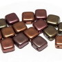 CzechMates Tile, 6x6 mm, Purple Iris Gold-01640