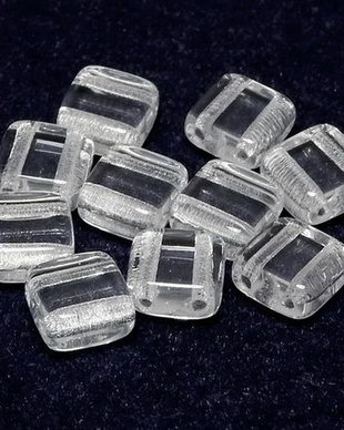 CzechMates Tile, 6x6 mm, Crystal-00030