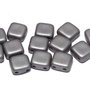 CzechMates Tile, 6x6 mm, Alabaster Metallic Steel-29403