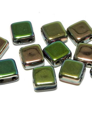 CzechMates Tile, 6x6 mm, Jet Vitrail Full-28100