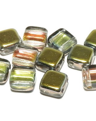 CzechMates Tile, 6x6 mm, Crystal Marea-28001