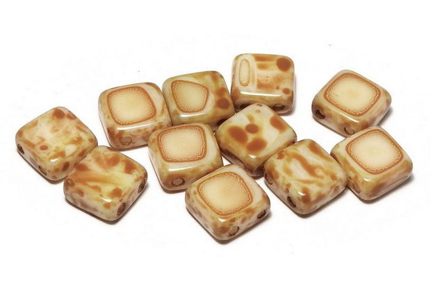 CzechMates Tile, 6x6 mm, Alabaster Dark Travertin-86805