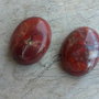 Set 2 cabochoane jasp, 20x15-16 mm