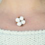 Floarea de bumbac- colier fir transparent