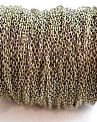 Lant metalic bronz, 3x2x0.6mm
