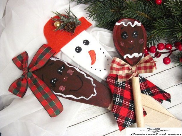 Cana cu linguri decorate manual - cadou pentru mama sau bunica