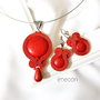 Set soutache rosu cu howlit