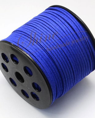 Snur suede Blue, 3.0x1.4mm
