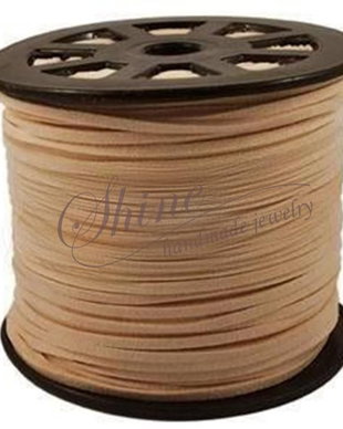 Snur suede Burly Wood, 4x1.5mm