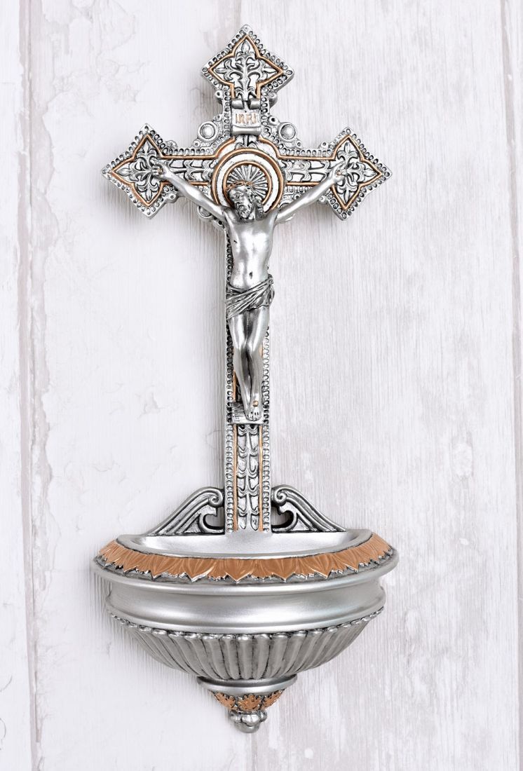 Crucifix din ceramica cu broz cu Isus