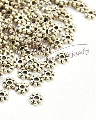 Distantier floare platinum, 4x1.5mm