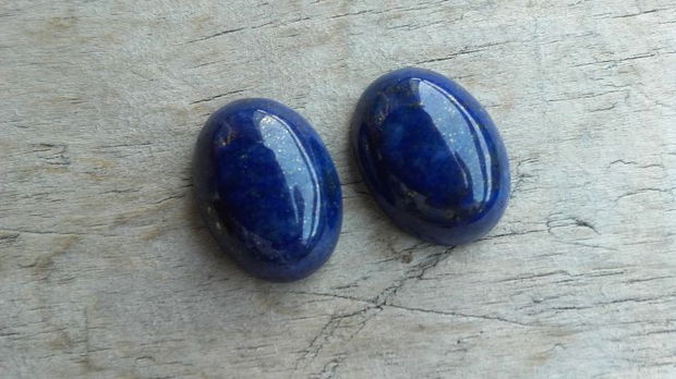 Set 2 cabochoane lapis lazuli, 16x12 mm