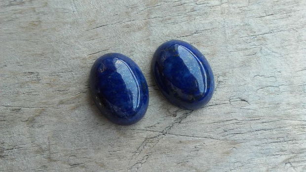 Set 2 cabochoane lapis lazuli, 16x12 mm