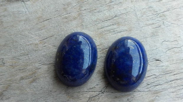 Set 2 cabochoane lapis lazuli, 16x12 mm