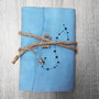 Agenda/Jurnal din piele naturala reciclata cusut manual si personalizat