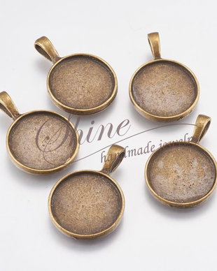 Baza cabochon bronz, 18mm interior