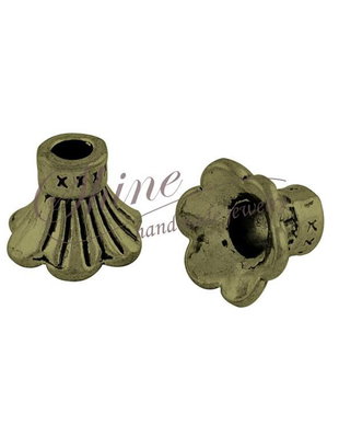 Capac floare bronz, 9x11mm