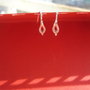 REZERVATE...Tortite cercei din argint .925 rodiat cu zirconii aprox 18x11.5 mm