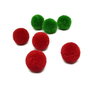 Pompon rosu, decoratiune Craciun 20mm  XIMO 007