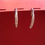 Tortite cercei din argint .925 rodiat cu zirconii aprox 18x12 mm