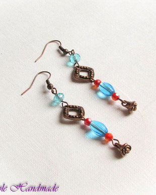 Blue Copper - Cercei colorati