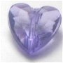 Margele plastic cristal inima albastru inchis transparenta
