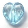 Margele plastic cristal inima albastru deschis transparenta