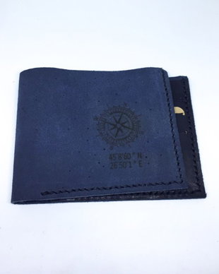 Portofel de piele SLIM personalizat prin gravura - A4