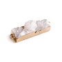 Crystal quartz - druzy cu  margini electroplacate aur