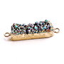 Titanium quartz - druzy cu  margini electroplacate aur