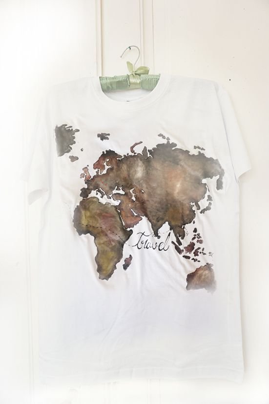 Set tricouri harta lumii pentru cuplu