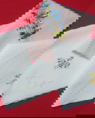 Set 3 batiste cu broderie